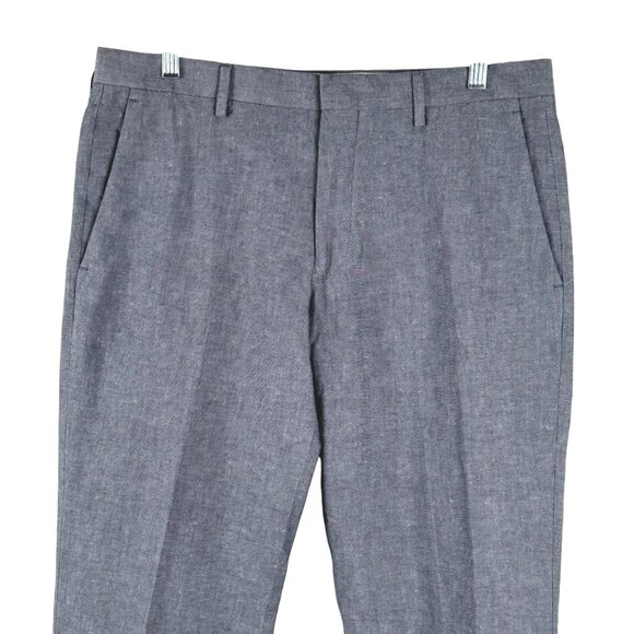 J. Crew Ludlow Baird Mcnutt Slim Pant 32 Irish Cotton Linen Blue NWT PT-2554 - Picture 3 of 12